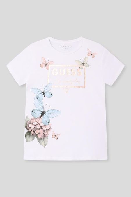 Футболка хлопковая с принтом Guess