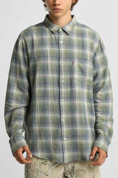 Рубашка с добавлением льна в клетку LEVI'S