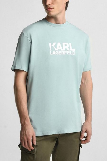 Футболка хлопковая с логотипом Karl Lagerfeld