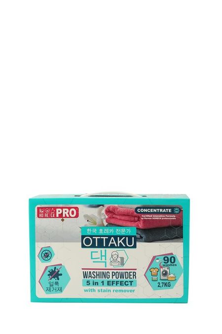 Концентрированный стиральный порошок с пятновыводителем 5в1 Effect 2.7кг Ottaku