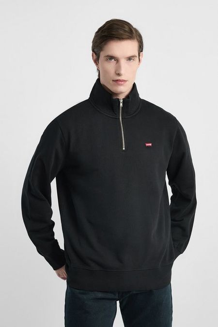 Толстовка хлопковая с воротником на молнии LEVI'S