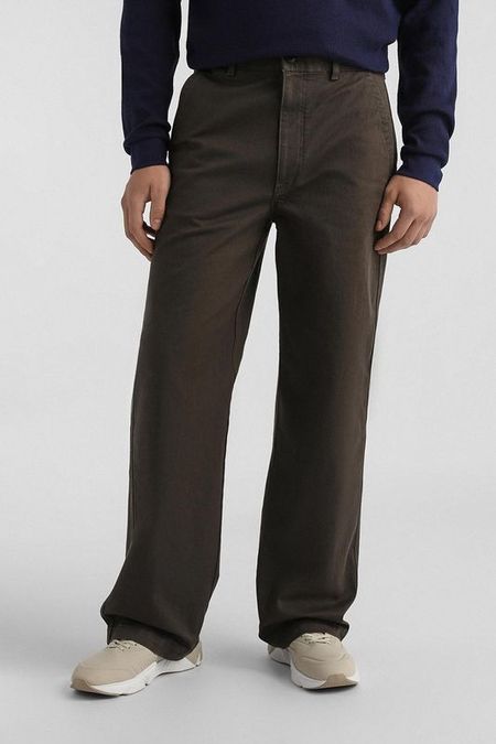Брюки хлопковые прямого кроя Calvin Klein Jeans