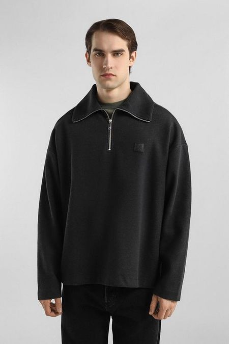 Пуловер с воротником на молнии Calvin Klein