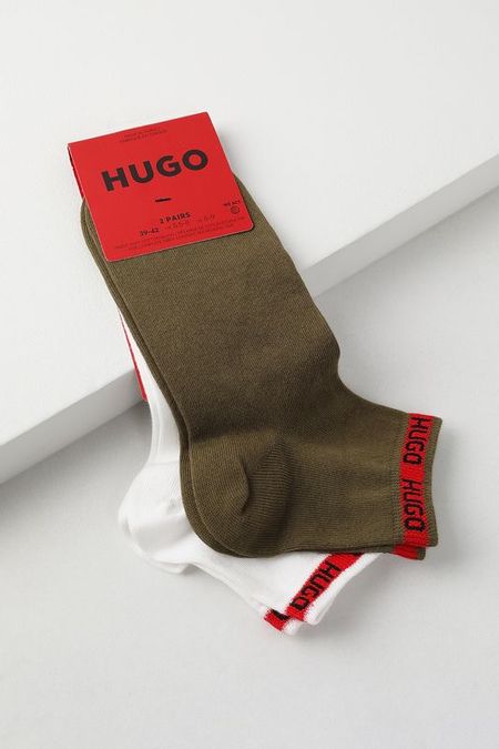 Набор из 2 пар хлопковых укороченных носков HUGO