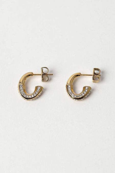 Серьги-пусеты с кристаллами Guess