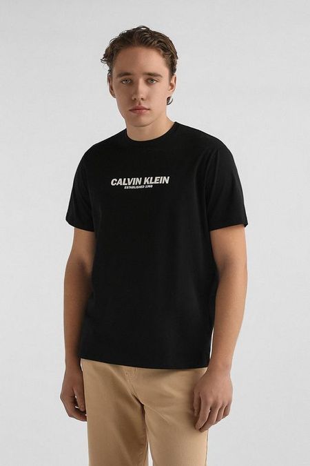Футболка хлопковая с логотипом Calvin Klein