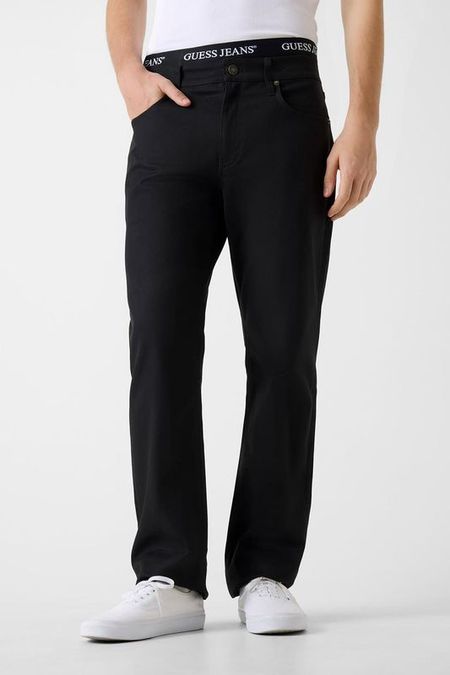 Брюки хлопковые прямого кроя Guess Jeans