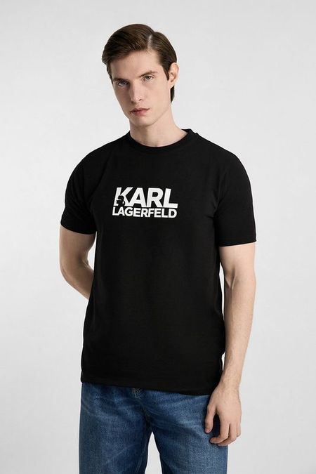 Футболка хлопковая с логотипом Karl Lagerfeld