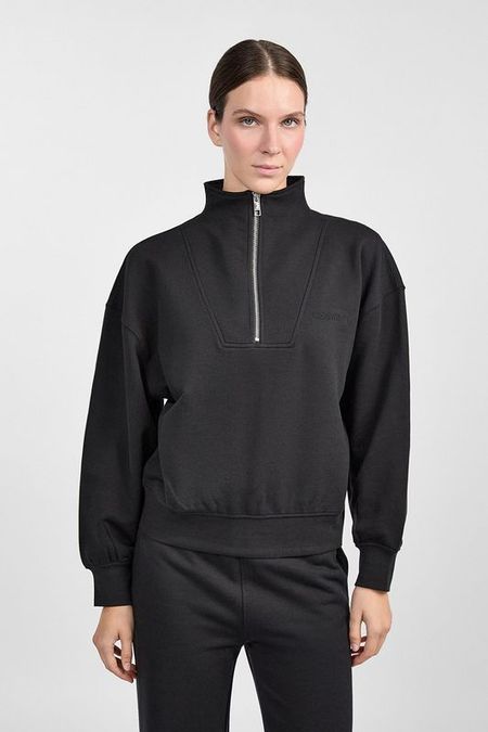 Толстовка хлопковая с воротником на молнии Calvin Klein
