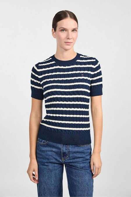 Джемпер хлопковый с коротким рукавом Tommy Hilfiger