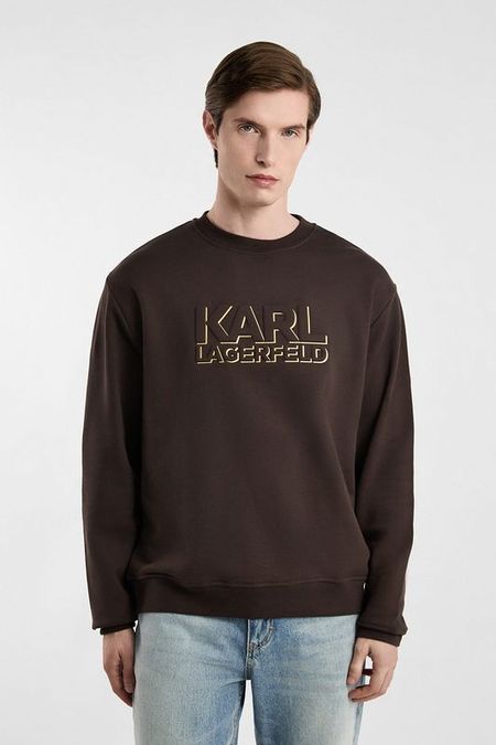 Свитшот хлопковый с логотипом Karl Lagerfeld