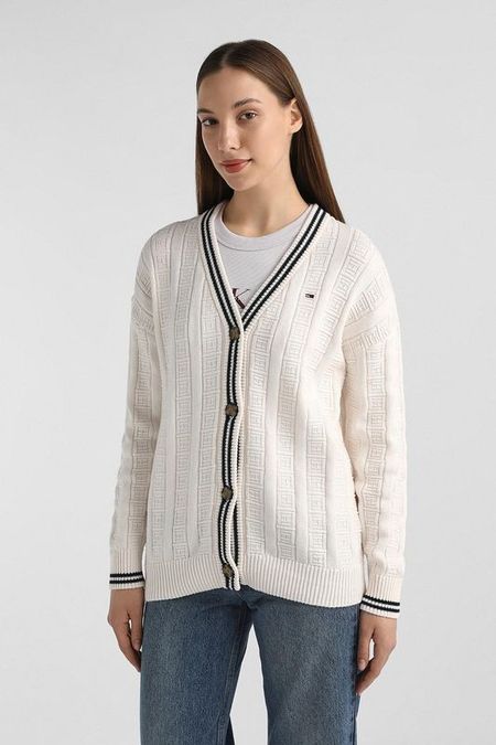 Кардиган хлопковый свободного кроя Tommy Jeans