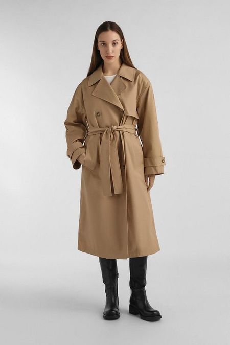 Плащ свободного кроя с поясом Calvin Klein