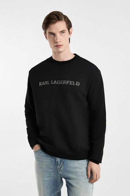 Свитшот хлопковый с логотипом Karl Lagerfeld