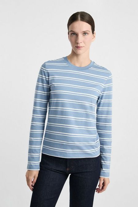 Лонгслив хлопковый в полоску Marc O'Polo Denim