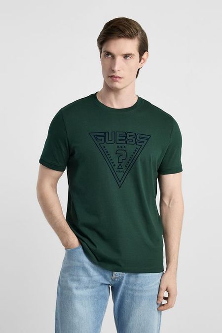 Футболка хлопковая с логотипом Guess