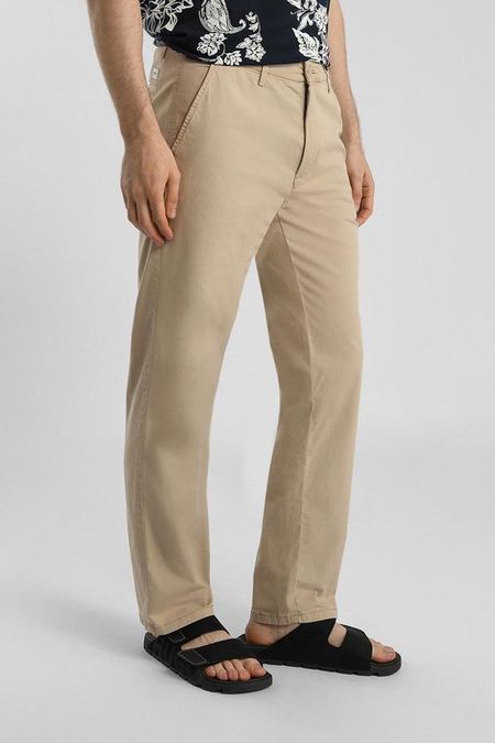 Брюки хлопковые зауженного кроя PEPE JEANS