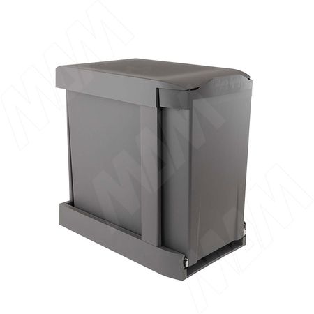 LINEA Система сортировки и хранения, 1 емкость (30л), авт. крышка, нижнее крепление, цвет орион серый (6245G41PZ)